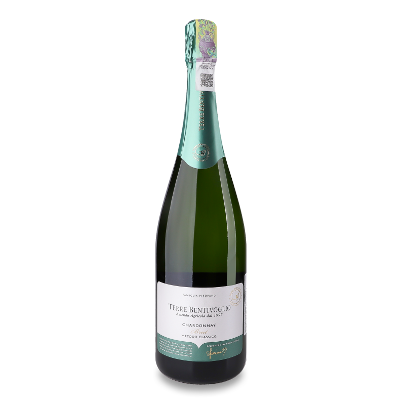 Вино ігристе Chardonnay біле сухе 12% 0,75л Terre Bentivoglio