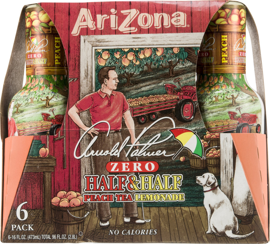Arizona arnold palmer zero Half&Half Peach tea lemonade - 6 pk (613008733599)