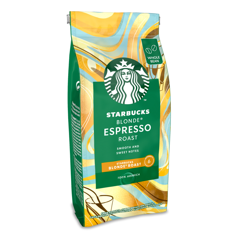 Кава Блонд Еспресо Роуст в зернах смажена 200г м/у Старбакс