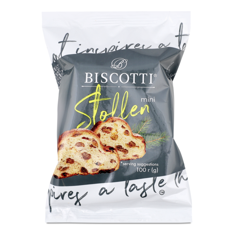 Виріб хлібобулочний здобний Штолен міні 100г Biscotti