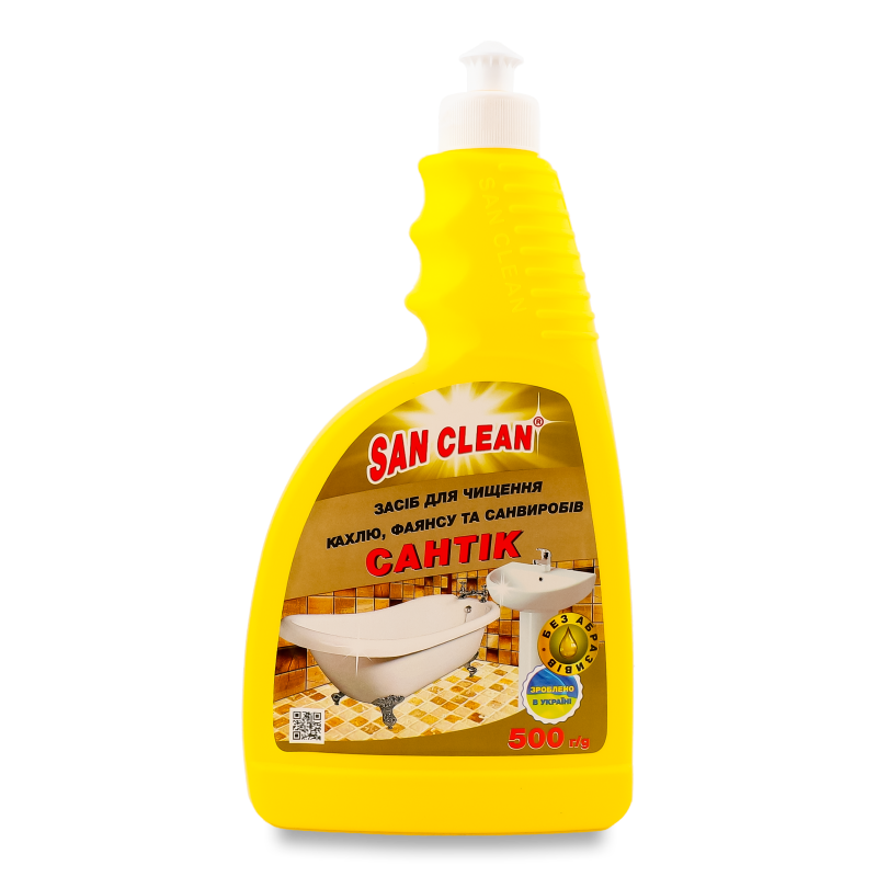 Засіб д/чистки кахелю фаянсу та санвиробів 500мл Сан Клін