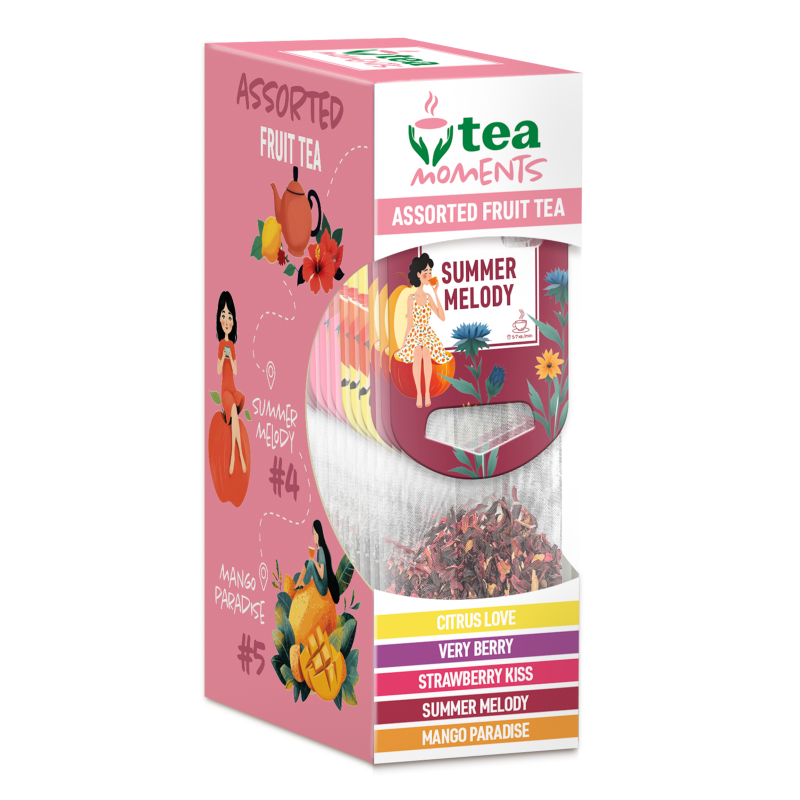 Набір чаю фруктового Assorted 5видів 15пакетів Tea Moments