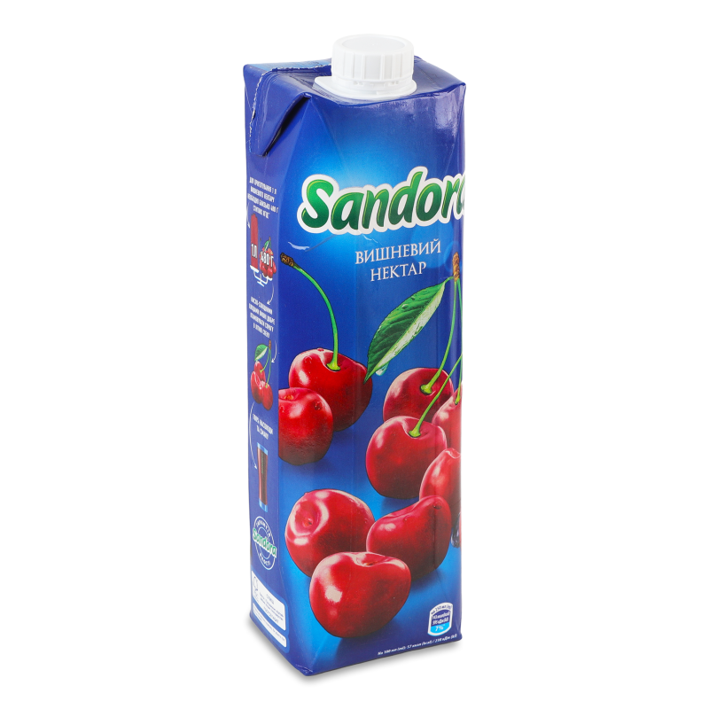 Нектар вишневий 0,95л призма Sandora