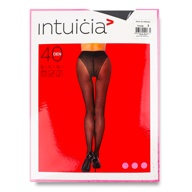Колготи жіночі Бікіні Преміум блек 40ден р.3 Інтуіція