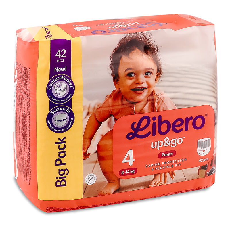 Підгузники-трусики Up&Go 4 8-14кг 42шт Libero