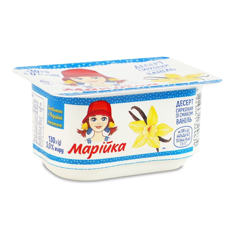 Десерт сирковий з смаком Ваніль 5% 130г Марійка