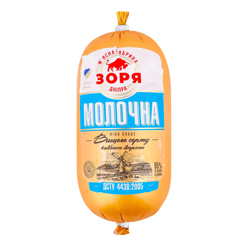Ковбаса варена Молочна Зоря Дніпра в/с кг