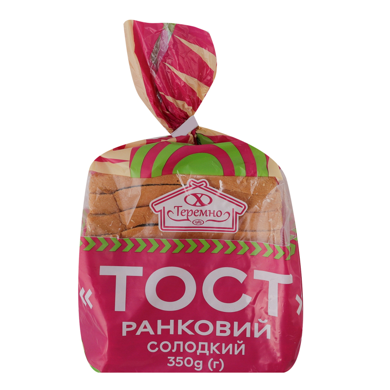 Хліб половинка в нарізці Тост ранковий солодкий Теремно м/у