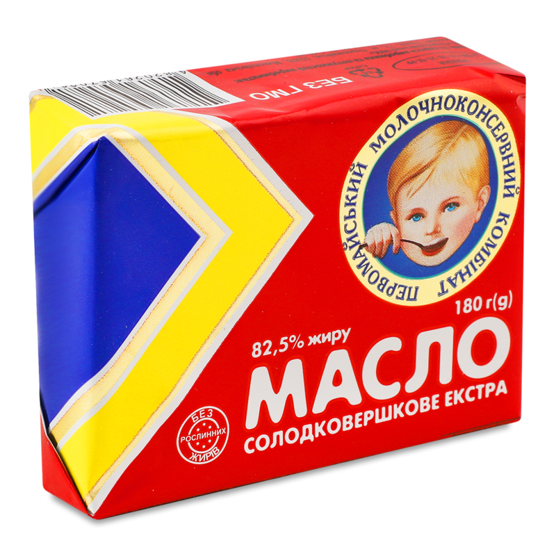 Масло Екстра солодковершкове 82,5% 180г ПМКК