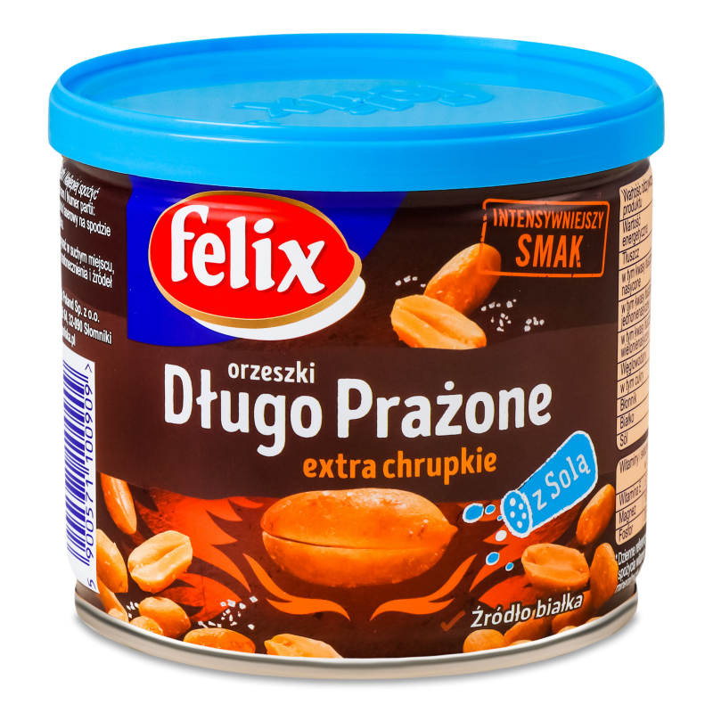 Арахіс смажений запечений солоний 120г ж/б Фелікс