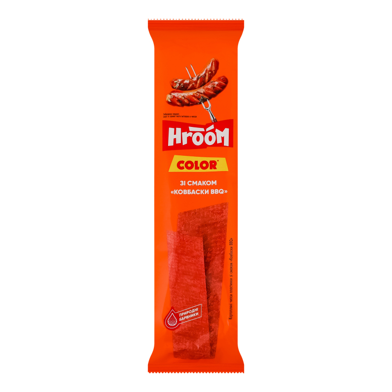 Чипси картопляні пластинки Ковбаски BBQ Color Hroom м/у