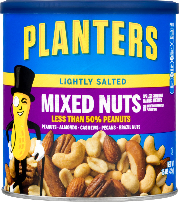 Planters Mixed Nuts Less Than 50% Peanuts Lightly Salted Planters ...