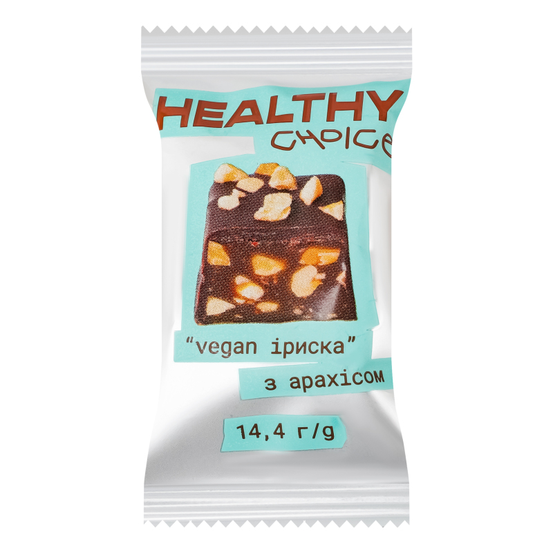 Цукерка шоколадна з арахісом Vegan іриска Healthy Choice м/у