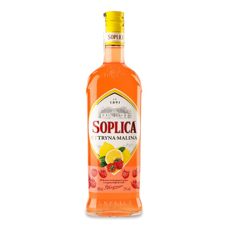 Лікер Лимон та малина 25% 0,5л Soplica
