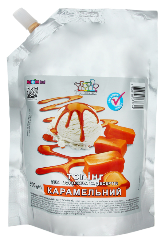 Топпинг для мороженого и десертов Карамельный Топпинг д/п 500г Топпинг ...