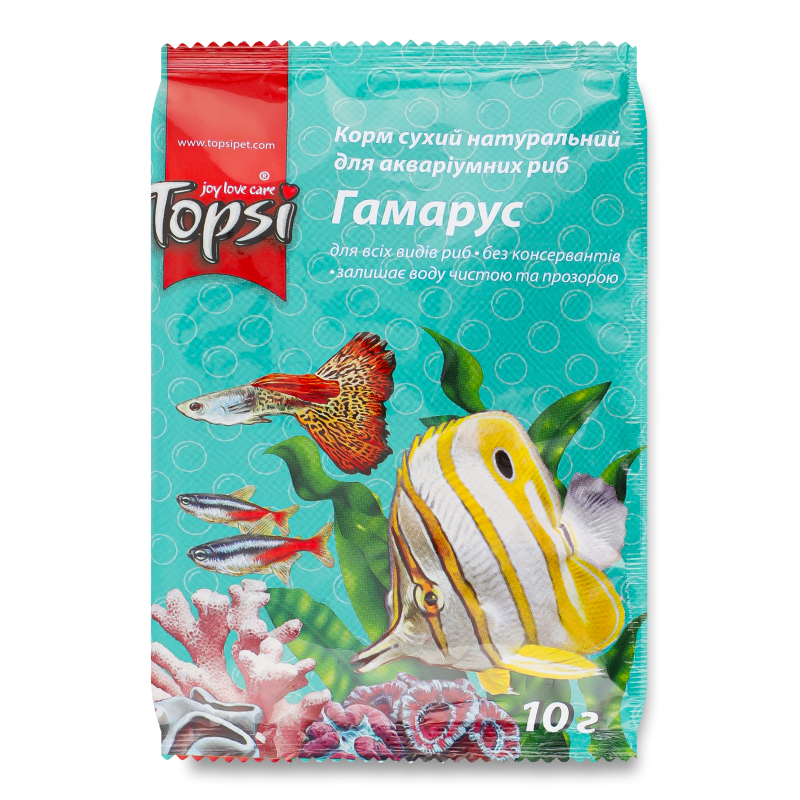 Корм д/акваріумних риб Гамарус 10г Топсі