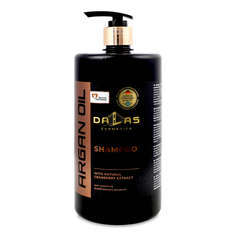 Шампунь Арган оіл з натуральним екстрактом журавлини 1000г з дозатором Далас