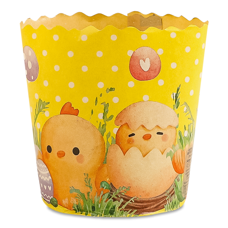 Форма д/випічки паски Дитяча №2 паперова 70*85мм Добрик