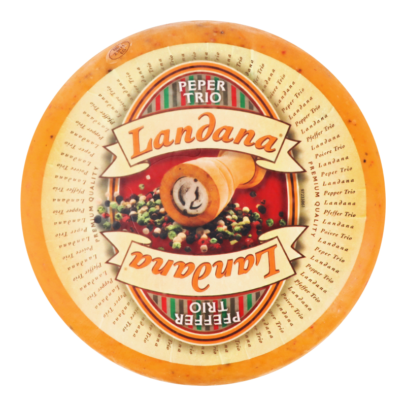 Сир 50% твердий суміш з трьох перців Landana кг
