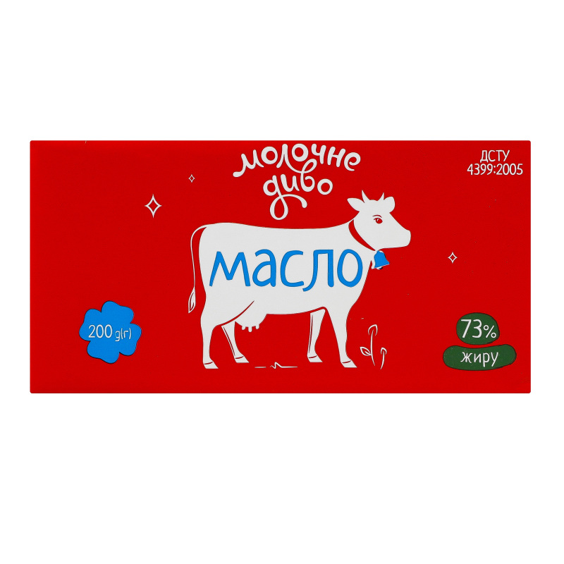 Масло солодковершкове 73% Селянське Молочне диво м/у
