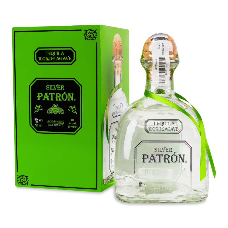 Текіла Silver 40% 0,75л коробка Patron