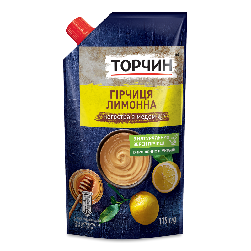 Гірчиця Лимонна з медом 115г д/п Торчин