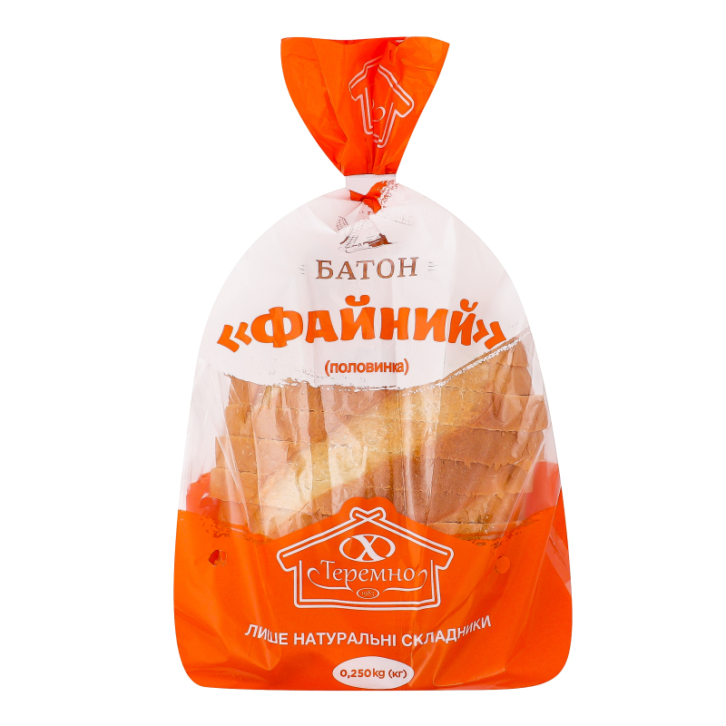 Батон половинка в нарізці Файний Теремно м/у