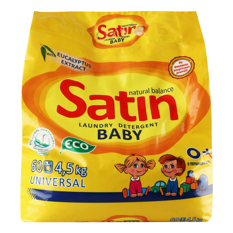 Порошок стиральный для детской одежды безфосфатный Universal Baby Satin ...