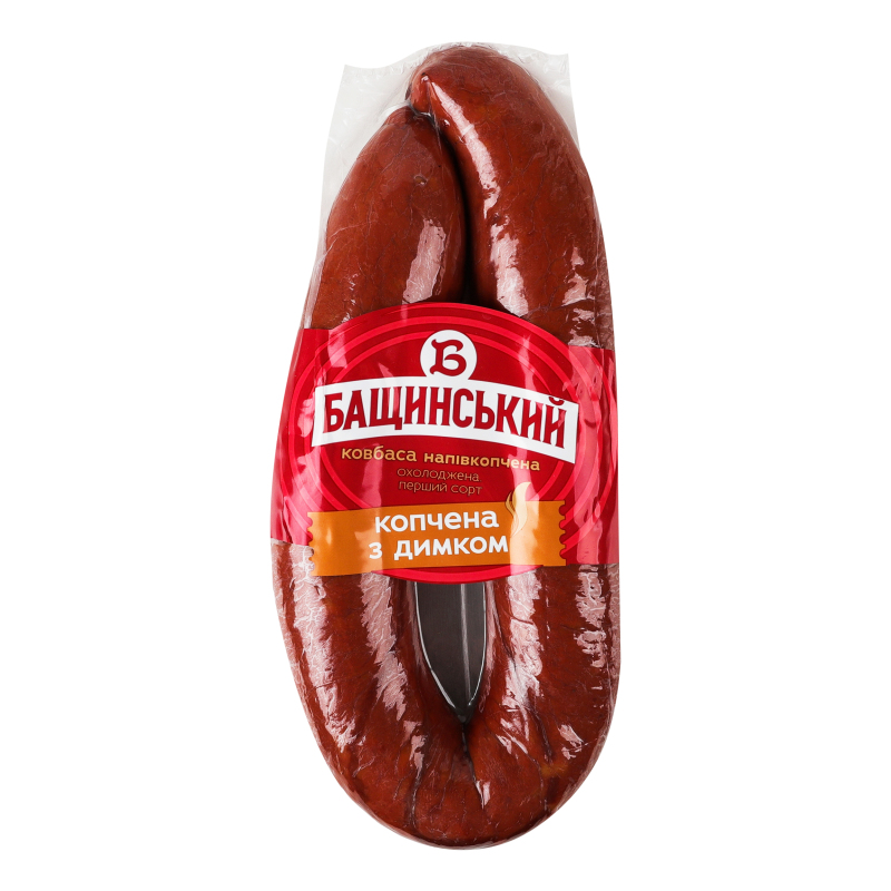 Ковбаса Копчена з димком Бащинський н/к охол 1с кг