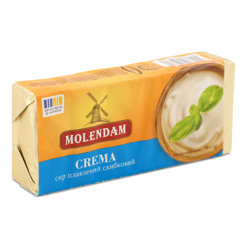 Сир плавлений Crema скибковий 40% 70г Molendam