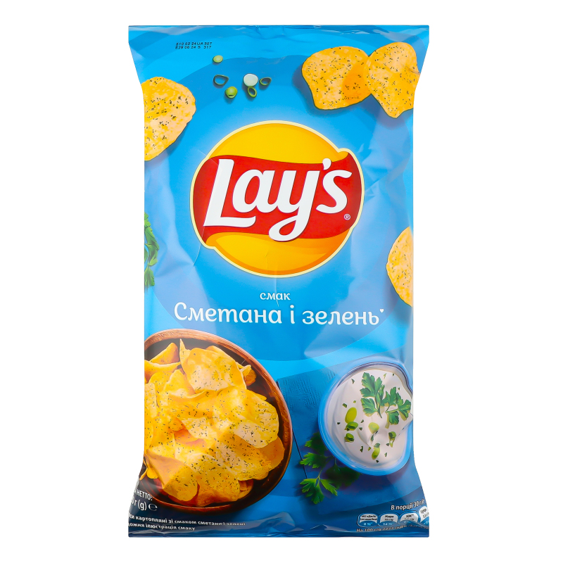 Чипсы картофельные Сметана и зелень Lay's м/у 120г Lays(4823063125253 ...