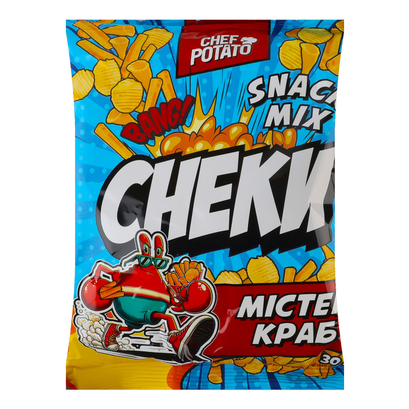 Снеки картопляні Містер краб Snack Mix Chef Potato м/у