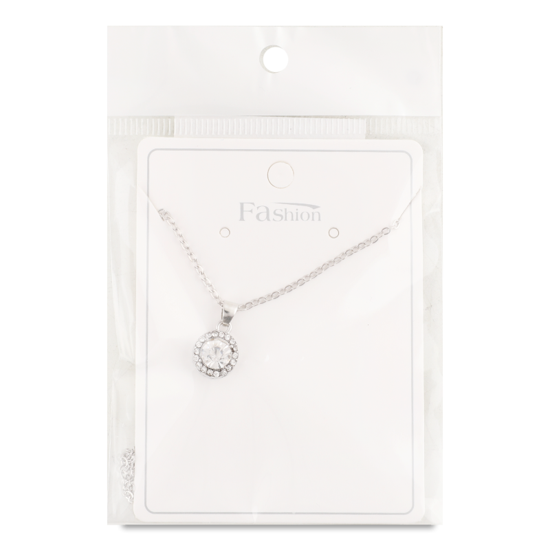 Ланцюжок сірий метал з підвіскою 40см FHF1522