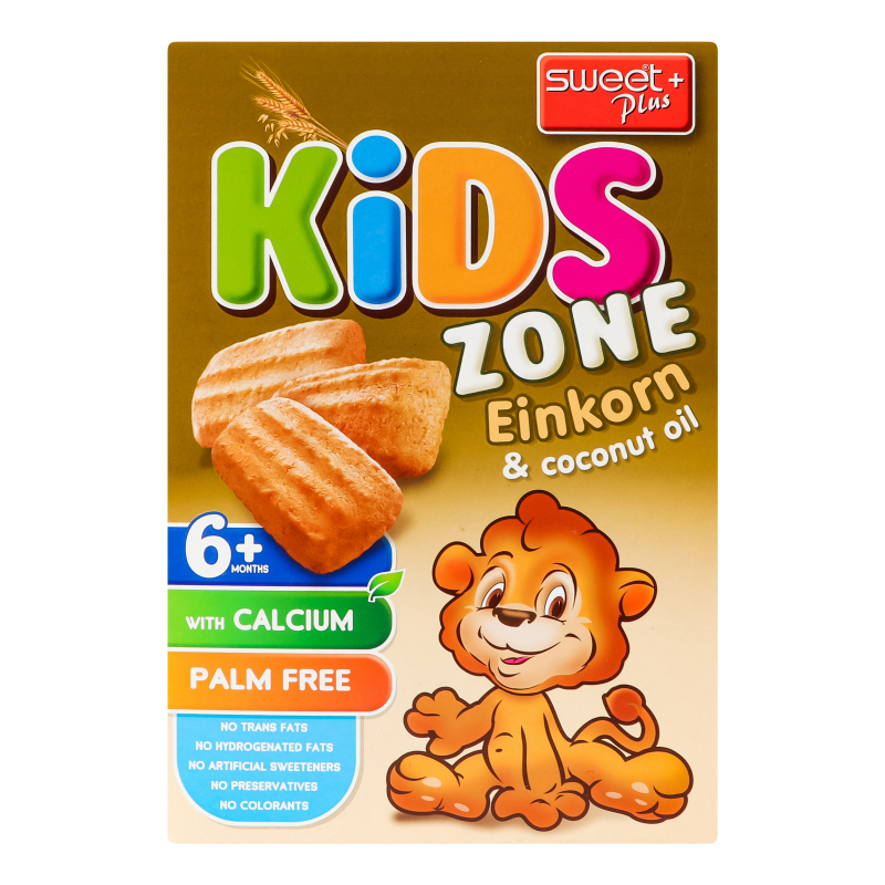 Печенье для детей от 6мес Einkorn&coconut oil Kids Zone Sweet Plus к/у ...