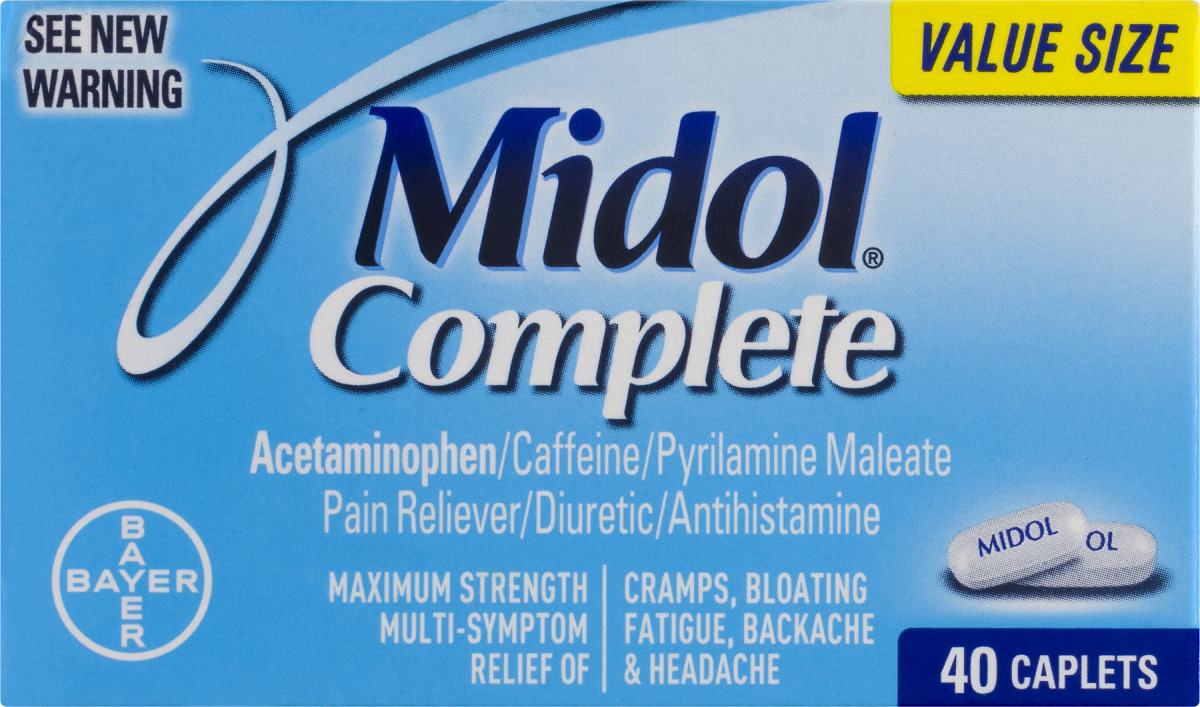 Midal Complete Midol Complete Maximum Strength Multi-Sympton Relief - 40 CT Midol ...