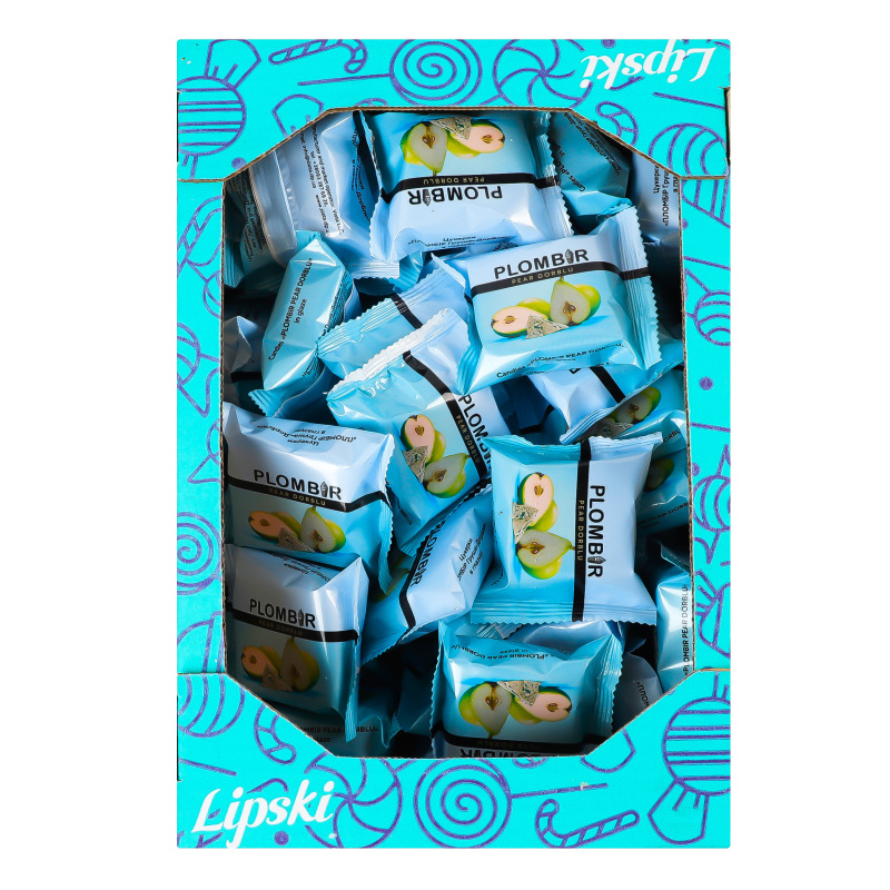 Цукерки в глазурі Пломбір Груша-Дор блю Lipski кг
