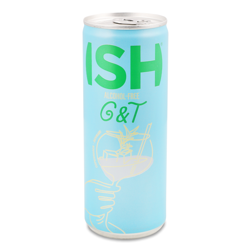 Напій безалкогольний Gin&Tonic газований 250мл ж/б ISH