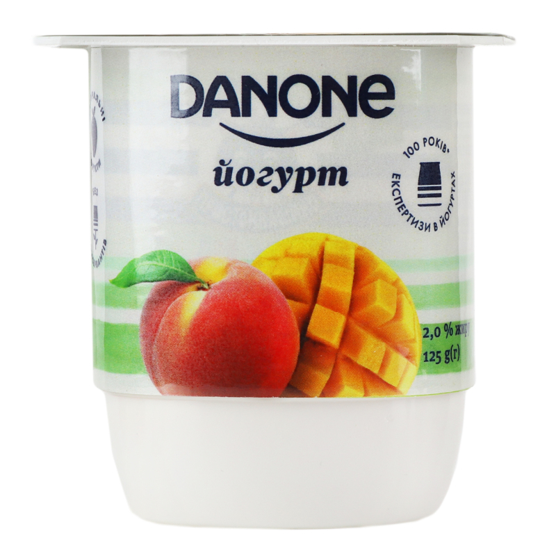Йогурт 2% Манго-персик Danone ст