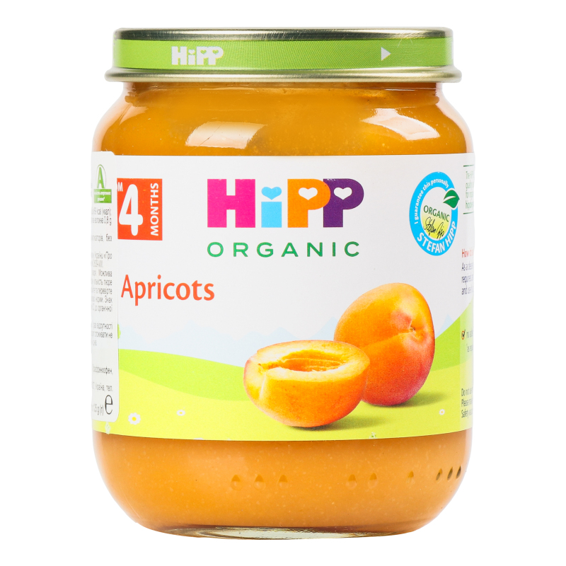 Пюре для дітей від 4міс Абрикоси Organic Hipp с/б
