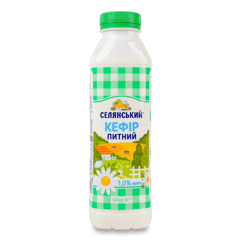 Кефір 1% 420г пет Селянський