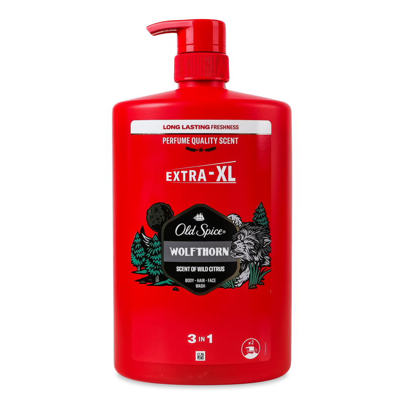 Гель д/душу та шампунь 3в1 Bearglove 1л з дозатором Old Spice