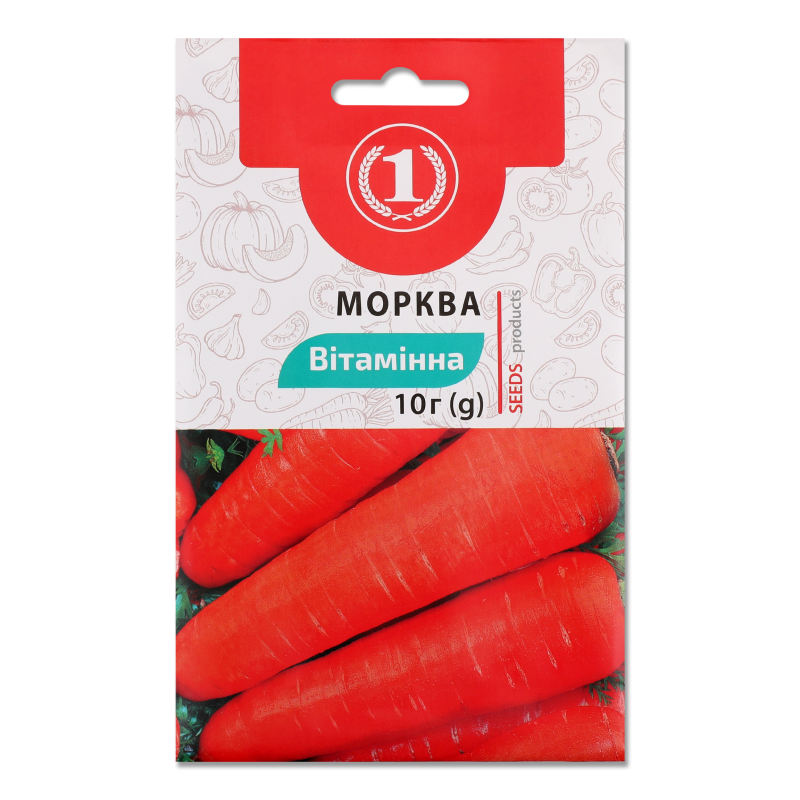 Насіння Морква Вітамінна 10г ТМ “1”