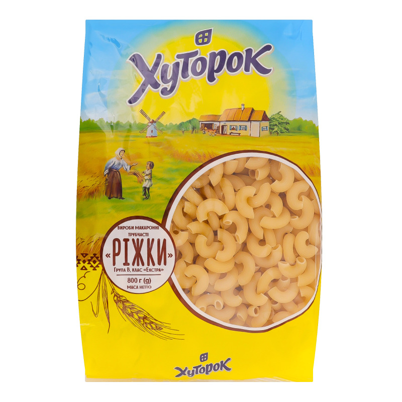 Вироби макаронні Ріжки Хуторок