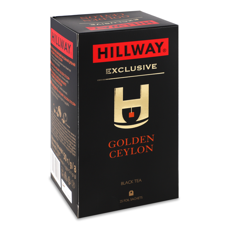 Чай Exclusive Golden Ceylon чорний байховий 25*2г Hillway