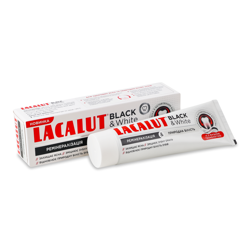 Паста зубна Black&White 75мл Lacalut