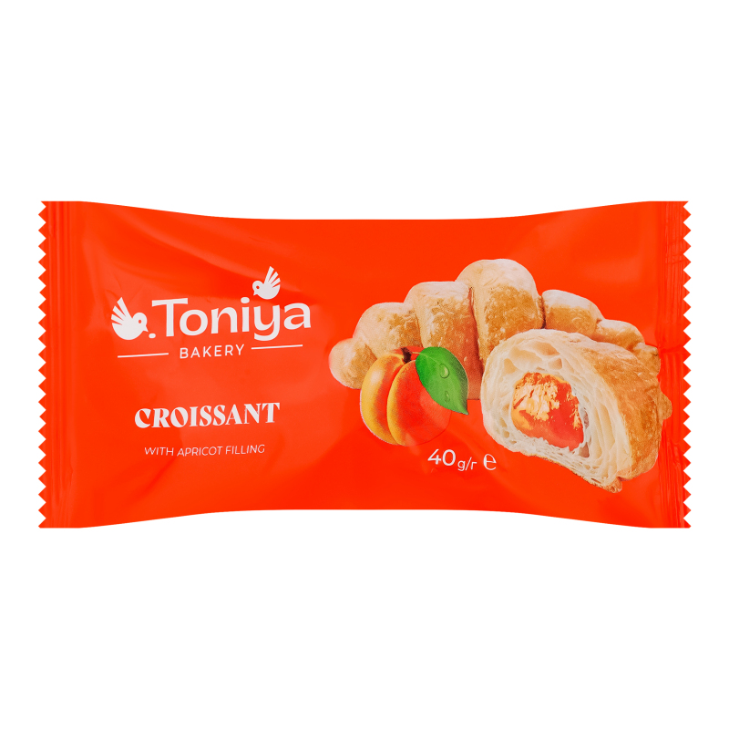 Круасан з фруктовим нетермостабільним наповнювачем з абрикосом Toniya м/у