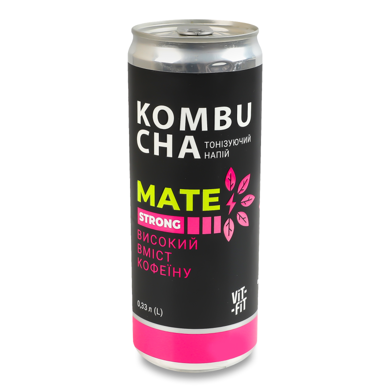 Напій бродіння Kombucha Mate Strong 0,33л ж/б Vit-Fit
