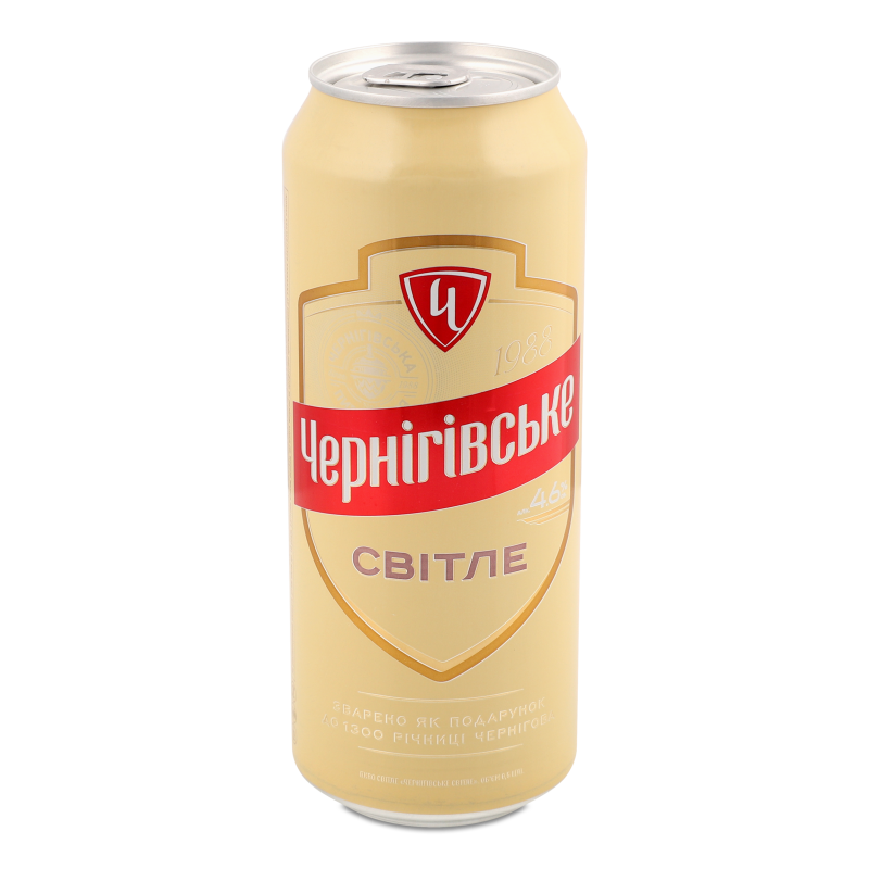 Пиво світле 4,6% 0,5л ж/б Чернігівське