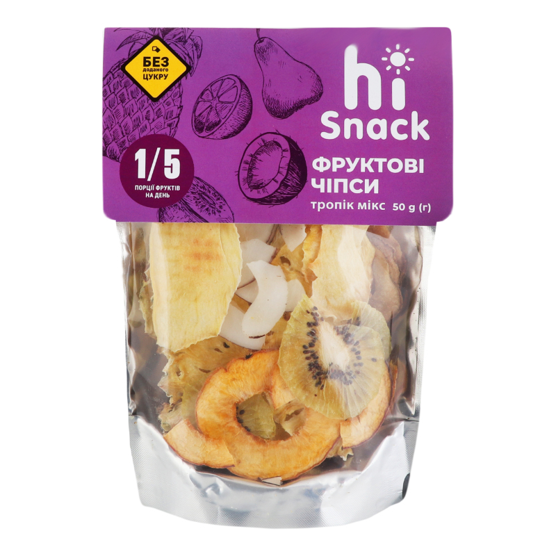 Чипсы фруктовые Тропик микс hiSnack д/п 50г hiSnack(4820261240054 ...