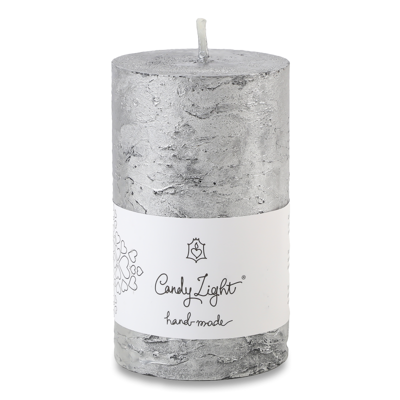 Свічка Циліндр срібло С06*10/1-9.1 Candy Light
